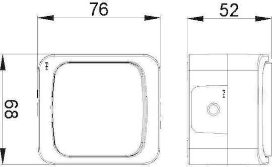 Geyer Waterproof Wall-mounted Electrical Wall Switch Double with Gray Frame