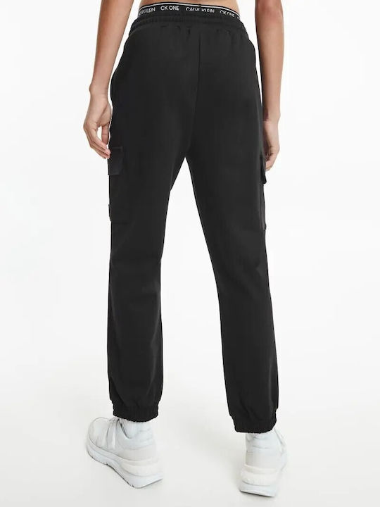 Calvin Klein Pantaloni de trening pentru femei cu cauciuc Negru