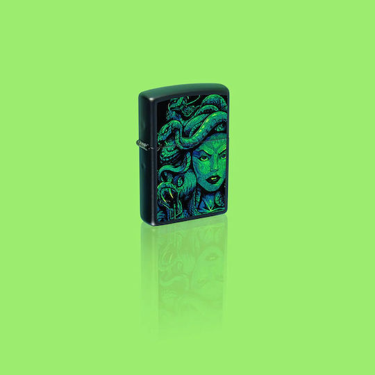 Zippo Medusa Design Windproof Flame Lighter in Green Color