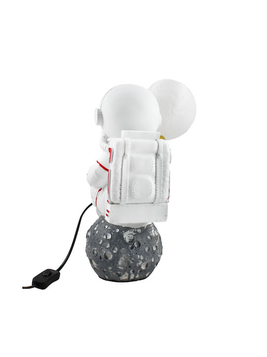 Decorative Lamp Astronaut with Socket for Bulb G9 White