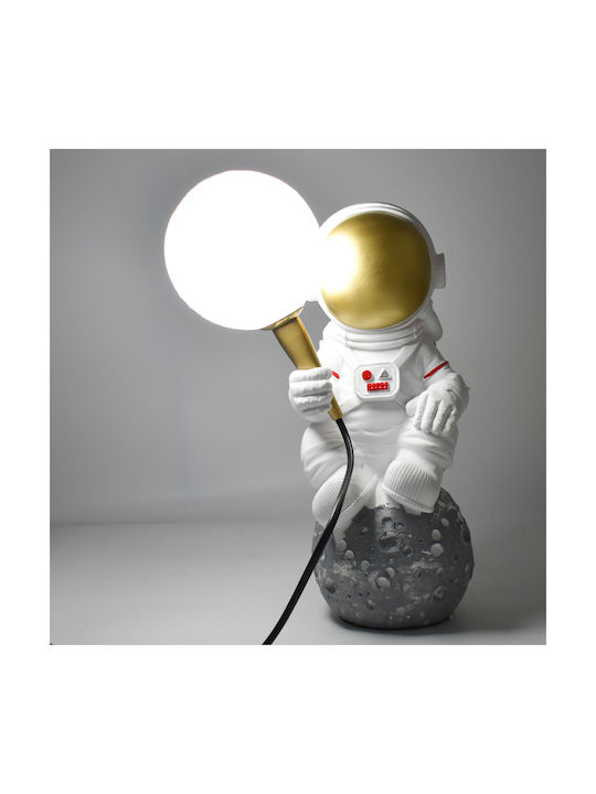 Decorative Lamp Astronaut with Socket for Bulb G9 White