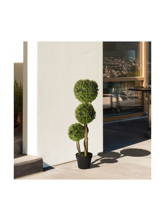 Artificial Outdoor Tree Buxus (Common box) Green 90cm HomCom