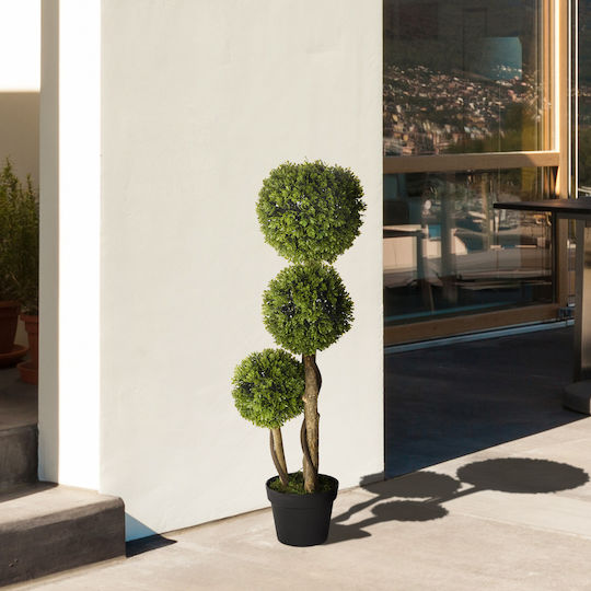 Arbore Artificial de Exterior Buxus (Box comun) Green 90cm HomCom