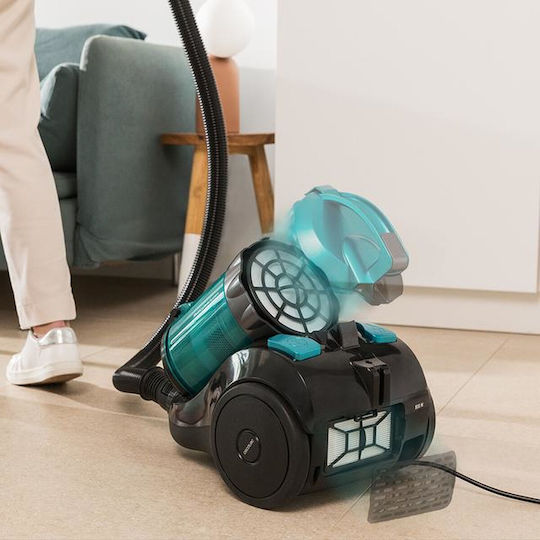 Cecotec Conga Rockstar Multicyclonic Compact Plus Staubsauger 800W Beutellos 2.5Es Türkis