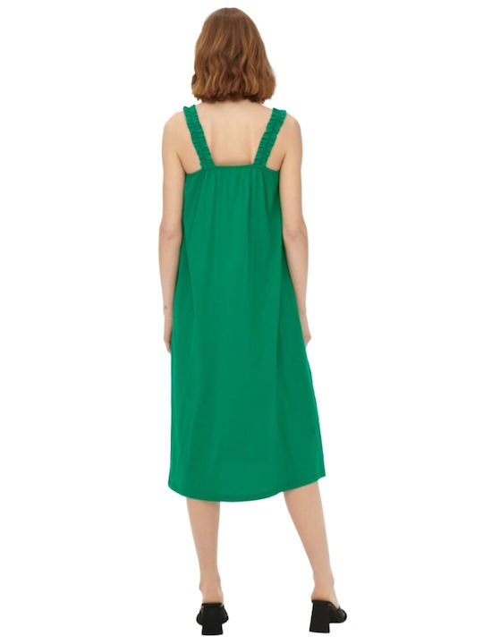 Only Sommer Midi Kleid mit Rüschen Grün