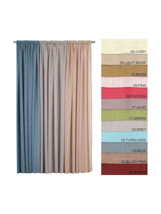 Anna Riska Curtain with Pencil Pleat 103 23-Blue 418696 140x270cm