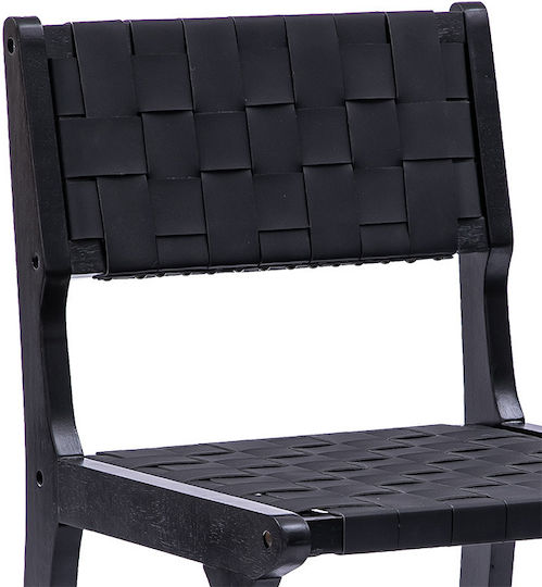 Hölzernes Hocker für Bar Für den Außenbereich Ridley Schwarz 1Stück 48x54x97cm