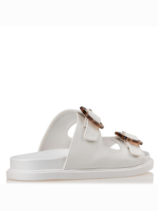 Flache Sandalen für Damen in Weiß Farbe