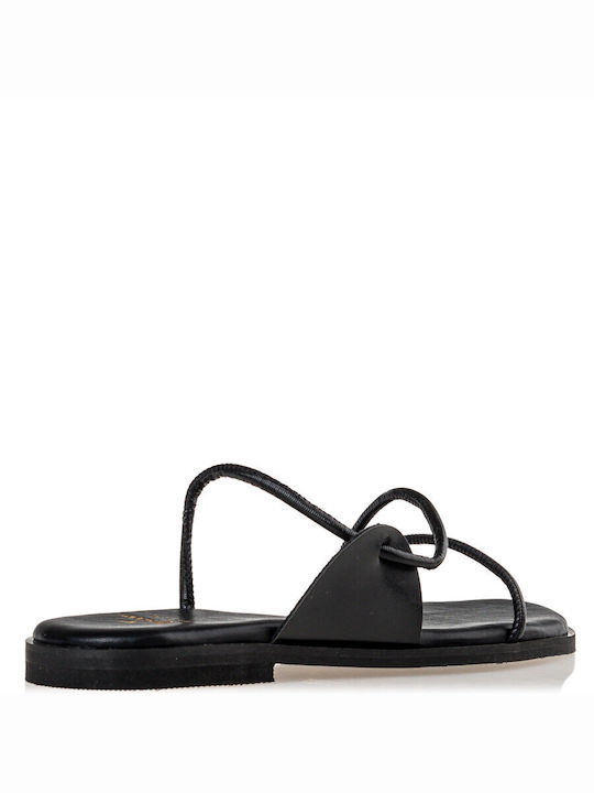 Women's Flat Sandals in Black Color