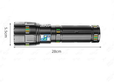 X-Balog Επαναφορτιζόμενος Φακός LED Αδιάβροχος IP67 με Μέγιστη Φωτεινότητα 40000lm