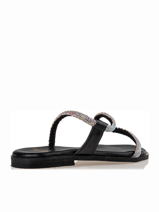 Women's Flat Sandals in Black Color