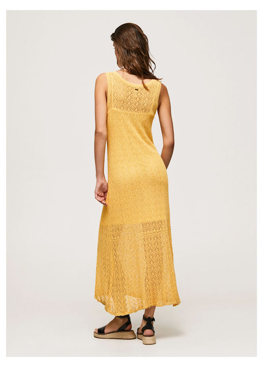 Pepe Jeans Farah Summer Maxi Dress Yellow