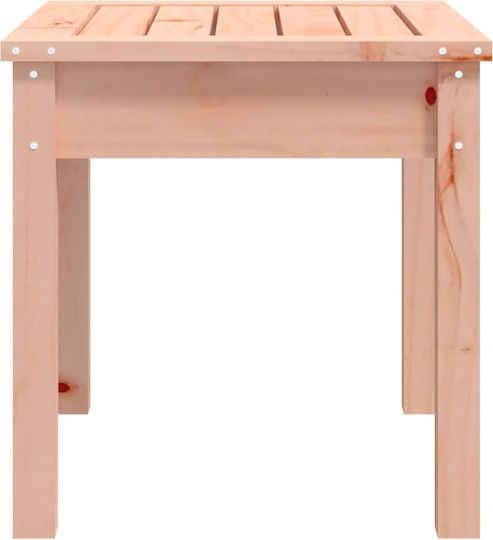 Ξύλινο Τραπέζι Καθιστικού για Μικρούς Εξωτερικούς Χώρους Καφέ Ψευδοτσούγκας 50x44x45εκ.