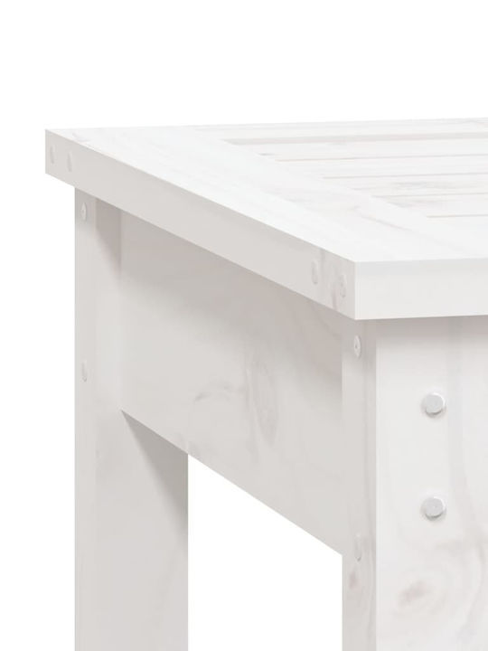Wooden Masa Masa de lounge pentru spații exterioare mici Alb 50x44x45buc