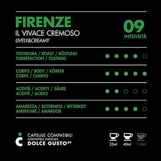 IL Caffe Italiano Капсули Еспресо Firenze Съвместими с машина Dolce Gusto 16капси