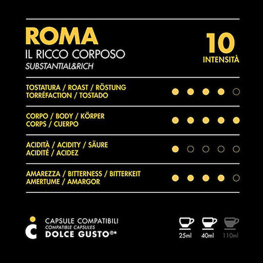 IL Caffe Italiano Κάψουλες Espresso Roma Συμβατές με Μηχανή Dolce Gusto 16caps