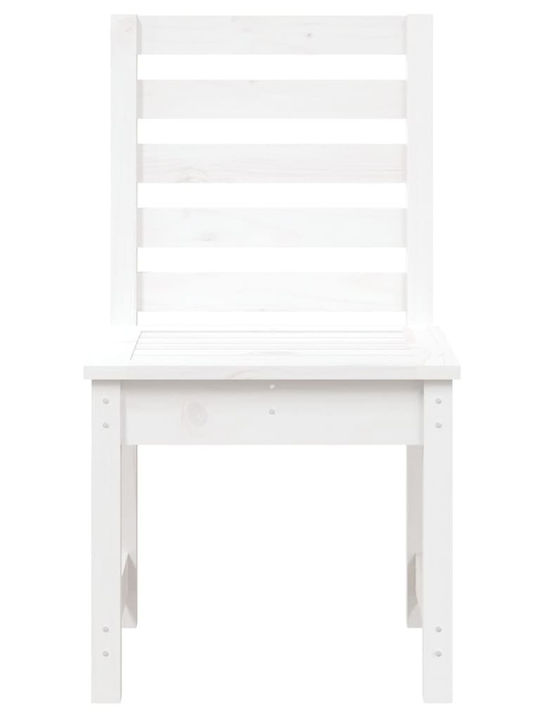 Scaun de exterior Lemn Alb 2buc 40.5x48x91.5cm