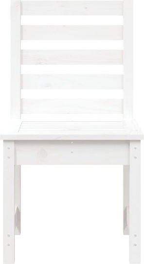 Outdoor-Stuhl Hölzernes Weiß 2Stück 40.5x48x91.5εκ.
