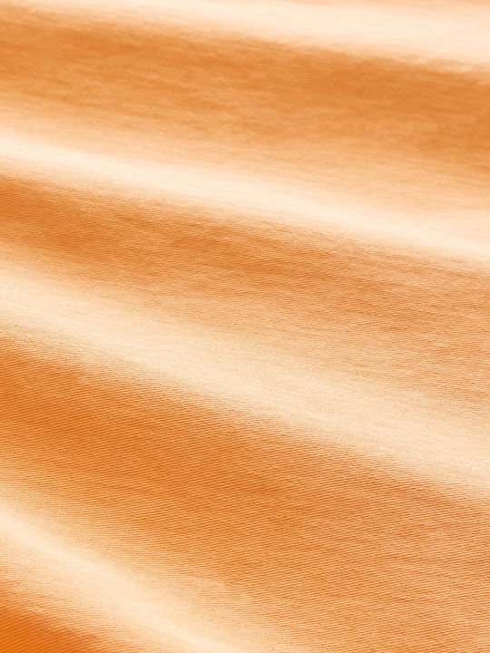 Κοντό Γυναικείο Τζιν Μπουφάν Bright Mango Orange