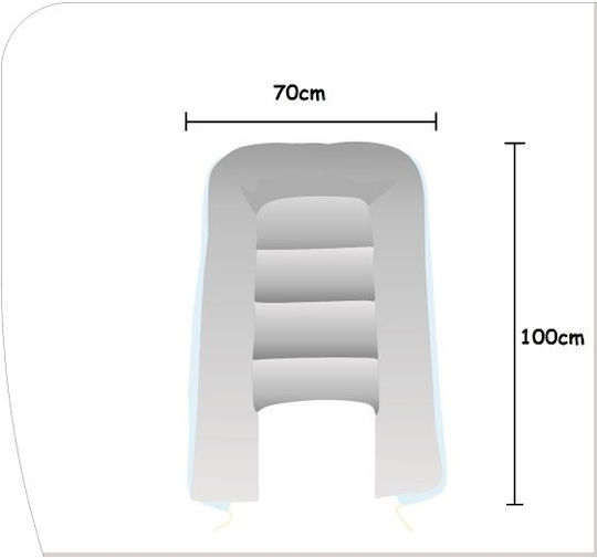 Interbaby Бебешка възглавница-гнездо Nest Stars Сив 50x86бр