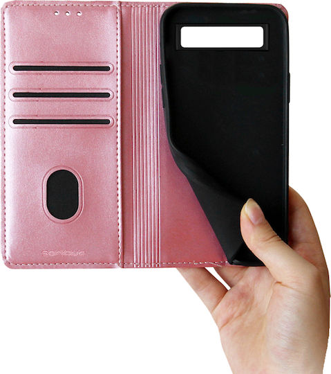 Sonique Vintage Magnet Book Synthetic Leather / Plastic / Silicone Rose Gold (Google Pixel 6a)