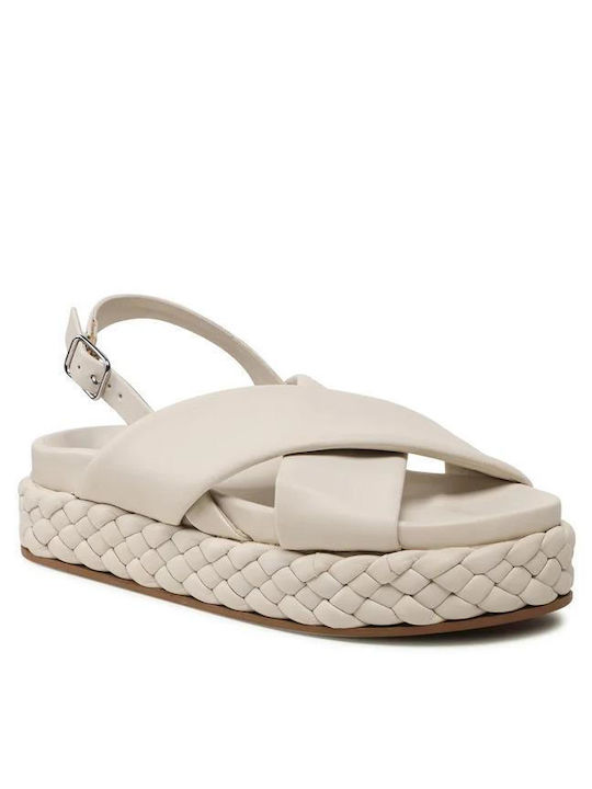 Inuovo Women's Flat Sandals in White Color