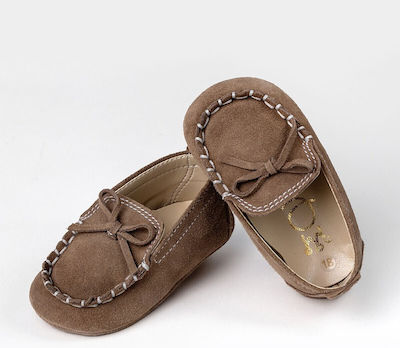 Ever Kid Brown Baptism Soft Sole Moccasins