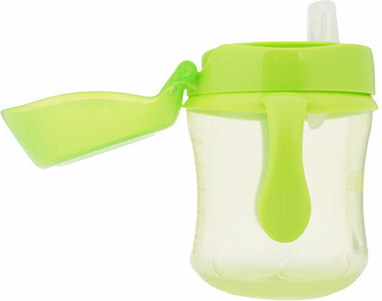 Dr. Brown's Educational Sippy Cup Plastic with Handles Green for 6m+m+ 180ml