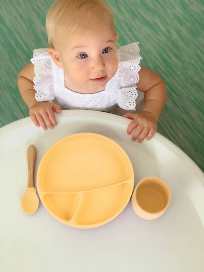Minikoioi Παιδικό Πιάτο Φαγητού από Σιλικόνη Portions Rose