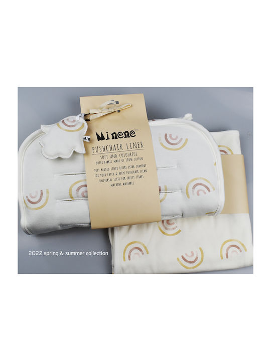 Minene Κουβέρτα Αγκαλιάς & Λίκνου Cream Rainbow 80x80εκ.