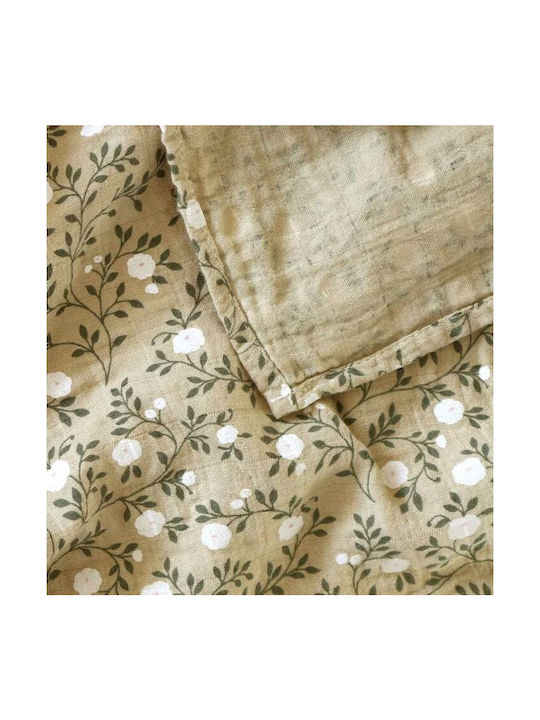 A Little Lovely Company Muslin Swaddle Wraps Beige 60x60cm. 2pcs