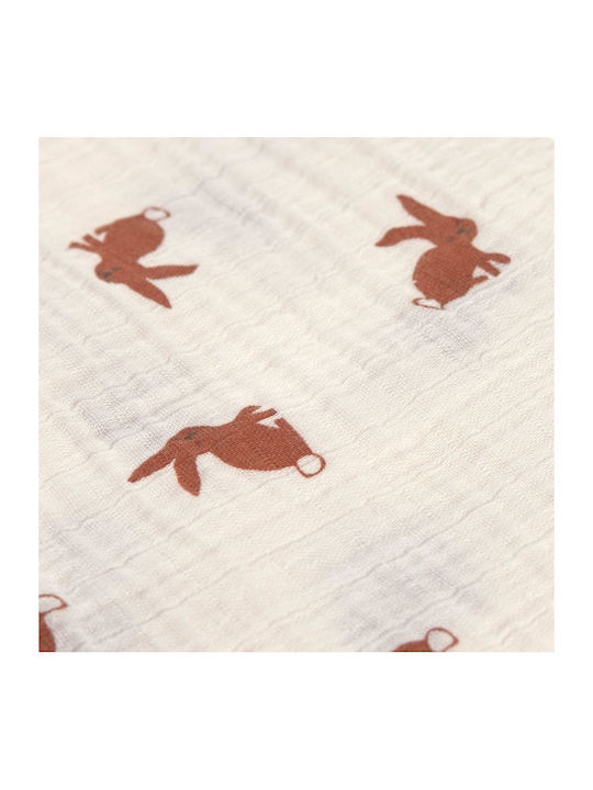 Laessig Little Forest Rabbit Pânze de Înfășat Roz 60x60εκ. 3buc
