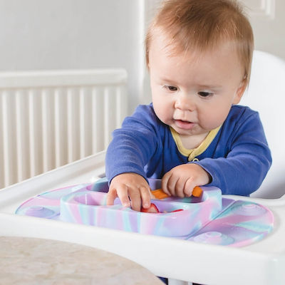 EasyTots Feeding Set Mini made of Silicone with Non-Slip Base Multicolour 2pcs for 6+ months