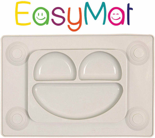 EasyTots Feeding Set made of Silicone with Non-Slip Base Gray 2pcs for 6+ months
