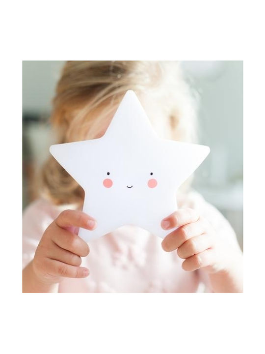 A Little Lovely Company Led Kids Decorative Lamp Star with Color Changes White