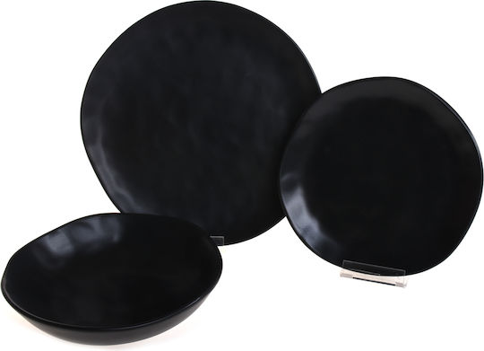 Marva Africa Plate Desert Ceramic Black with Diameter 20cm Marva Africa Plate Desert Ceramic Black with Diameter 20cm