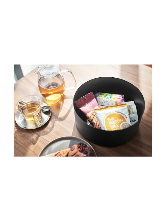 Yamazaki Κουτί Γενικής Χρήσης με Καπάκι Ξύλινο Μαύρο 22x22x11cm
