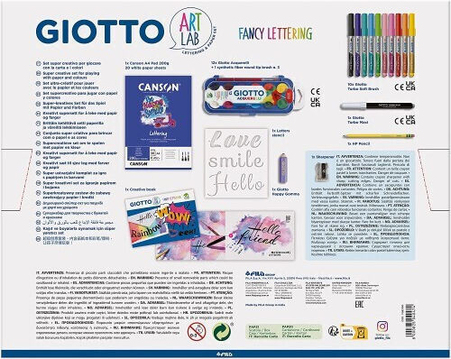 Giotto Art Lab Fanci Lettering Σετ Ζωγραφικής 45τμχ