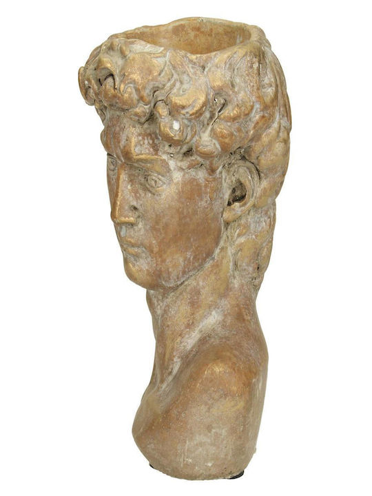 ArteLibre Ancient Bust Pot Gold 9.5x9x14.5cm 05152425