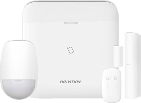 Hikvision DS-PWA96-Kit-WE Drahtlos Alarmsystem mit Bewegungsmelder , Türsensor , Fernbedienung und Zentrale