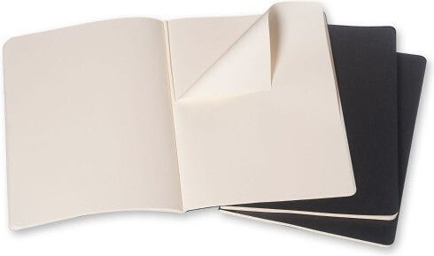 Moleskine Cahier Σετ 3 Σημειωματάρια Bullet 60 Φύλλων με Λευκές Σελίδες Μαύρα