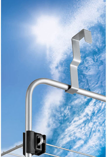Metaltex Gale Folding Clothes Drying Rack Hanging Metallic with Hanging Length 11m