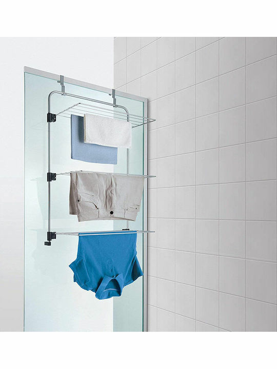 Metaltex Gale Metallic Folding Hanging Clothes Drying Rack with Hanging Length 11m