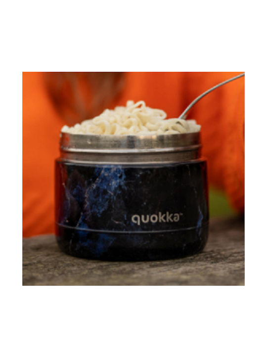 Quokka Marble Δοχείο Φαγητού Inox Θερμός Μαύρο 360ml
