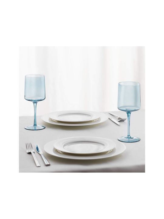 Navaris Set of Glasses for Red Wine made of Glass in Blue Color Stemmed 400ml 4pcs