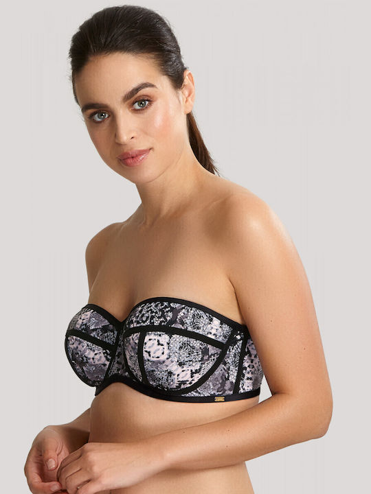 Panache swim snake print swim top with underwire & lightweight lining. (Ref: SW1203)