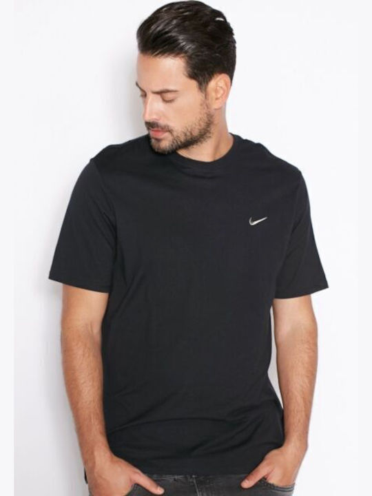 Nike Swoosh Herren Sport T-Shirt Kurzarm Schwarz