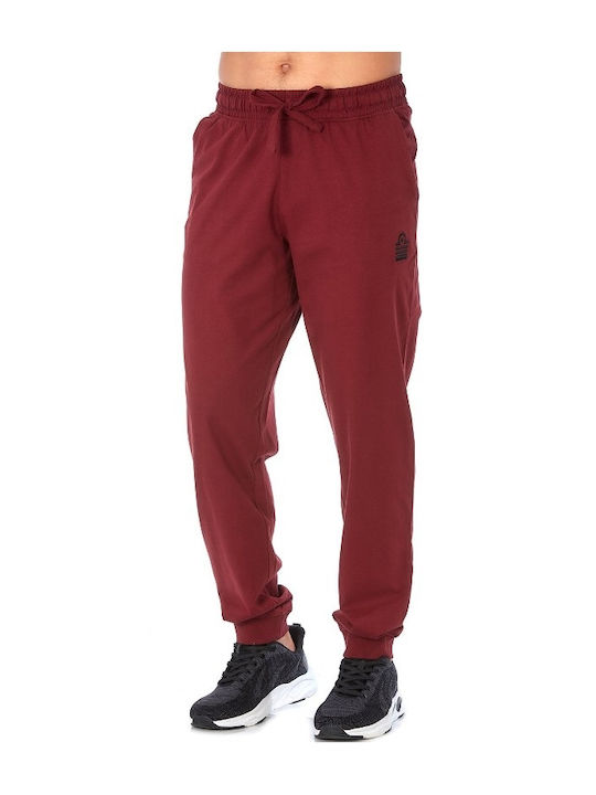 Pantaloni de trening cu Elastic Burgundy