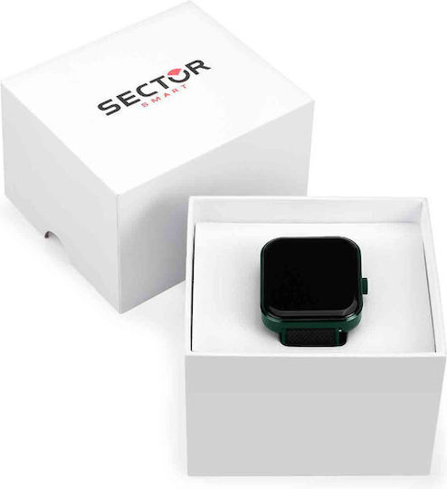 Sector S03 Pro Light Smartwatch με Παλμογράφο (Black/Green)