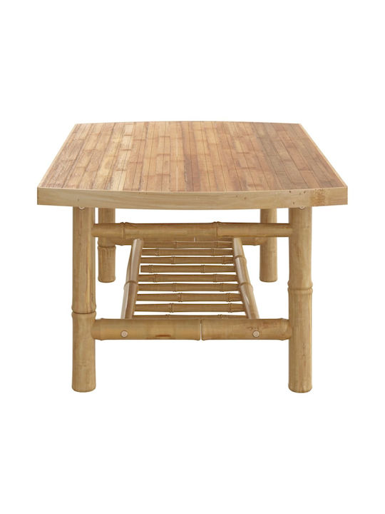 Garten- und Terrassentisch für Kleine Außenräume aus Bambus 90x55x37cm